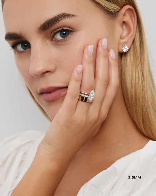 2.5 mm Classic Lab Diamond Band | Platinum