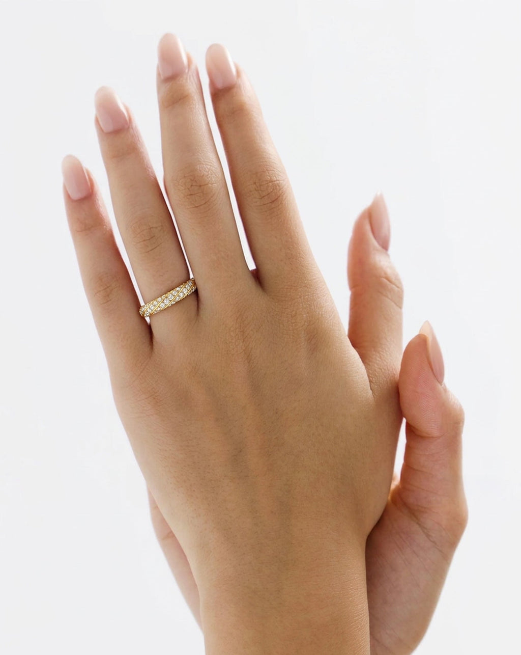 Twisted Lab Diamond Band