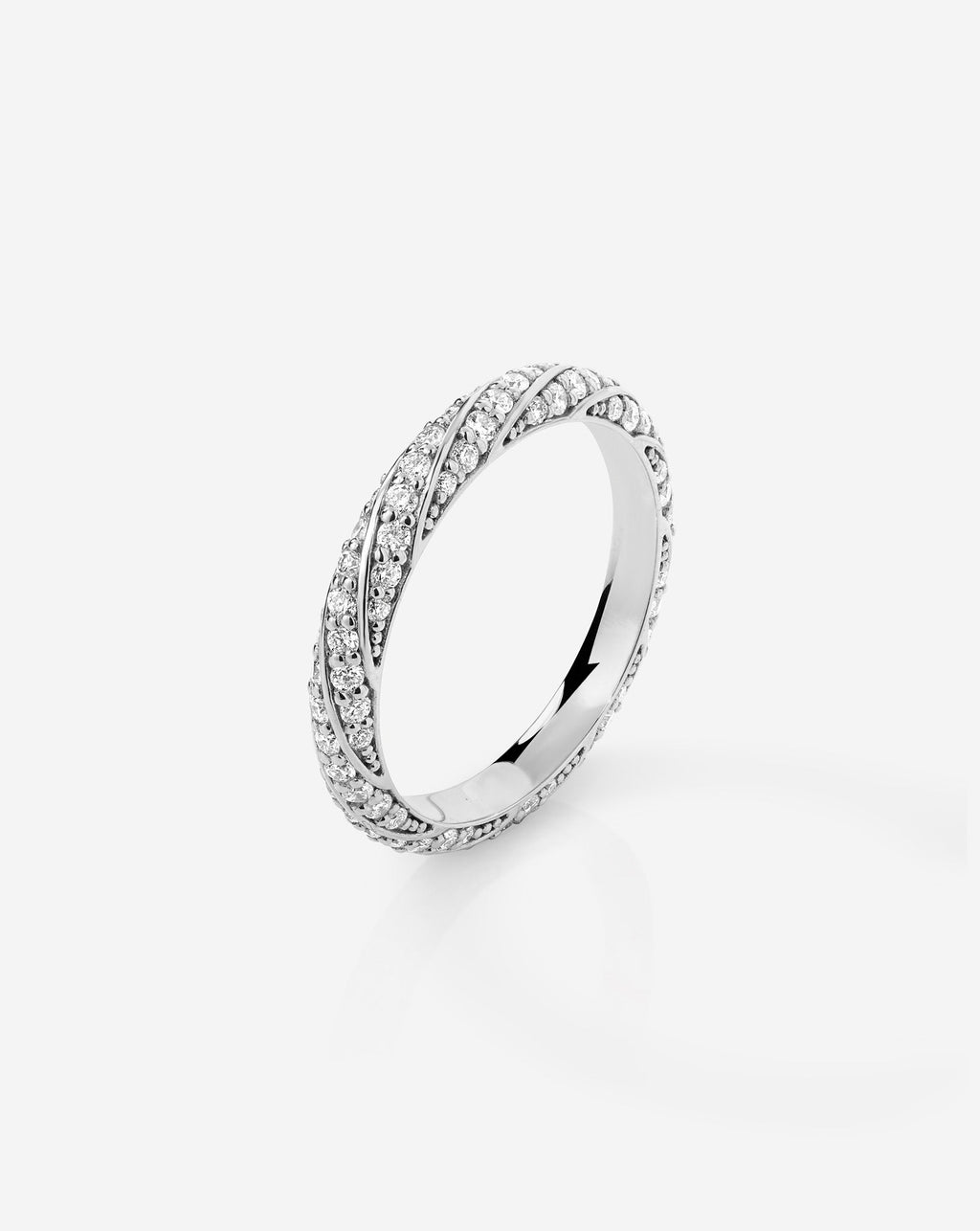 Twisted Lab Diamond Band