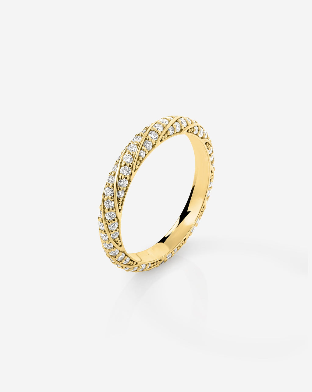 Twisted Lab Diamond Band