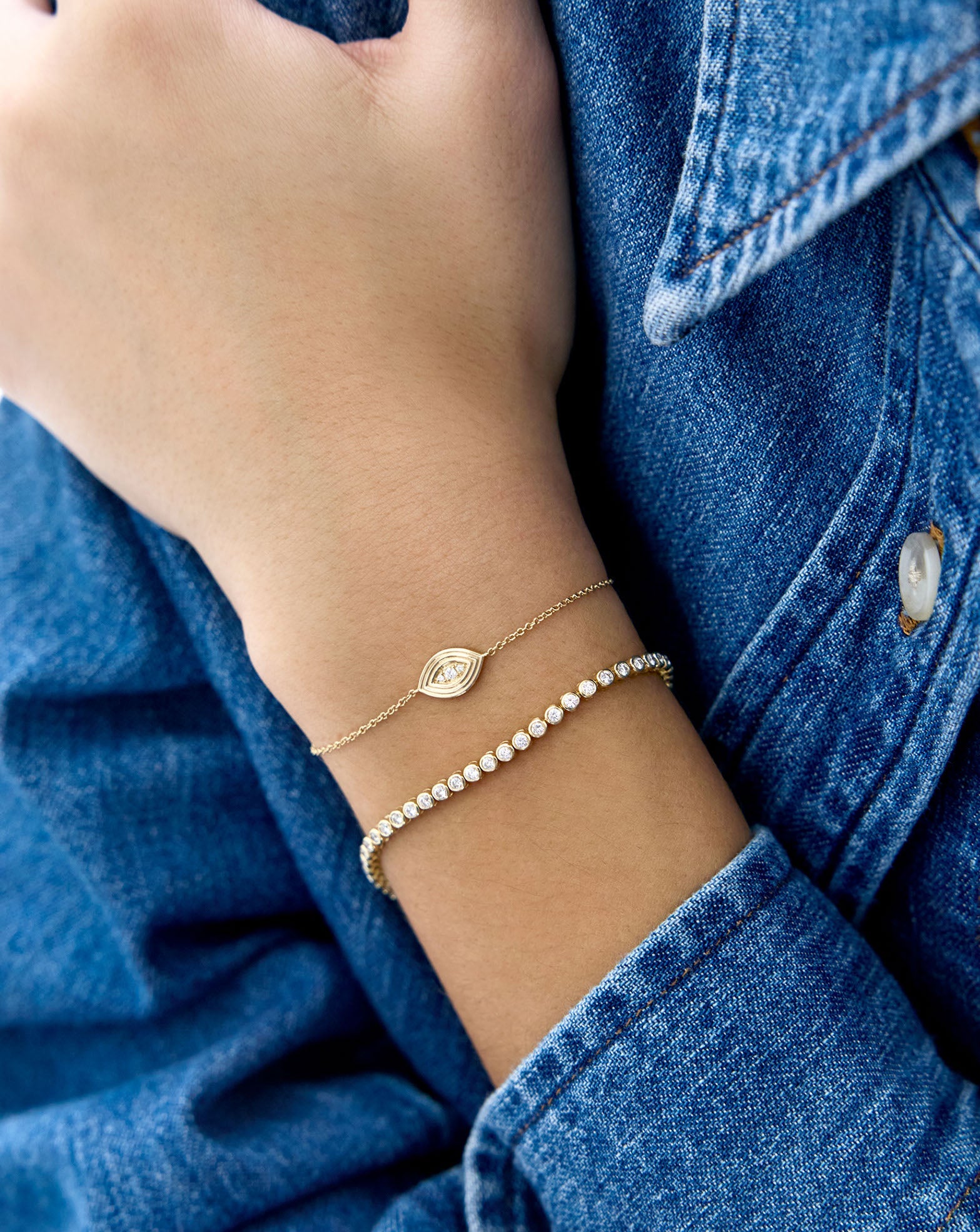 Diamond Evil Eye Bracelet