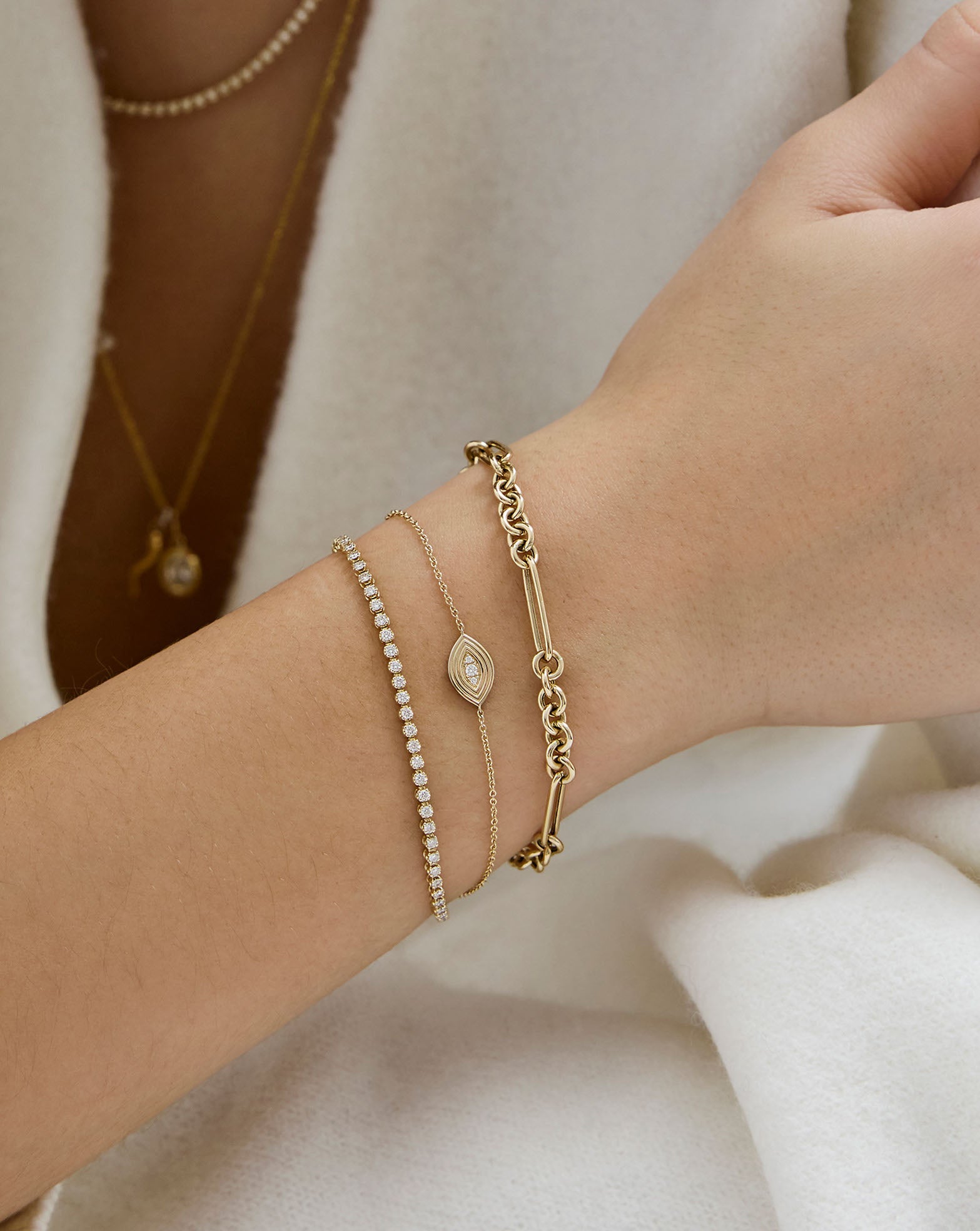 Diamond Evil Eye Bracelet