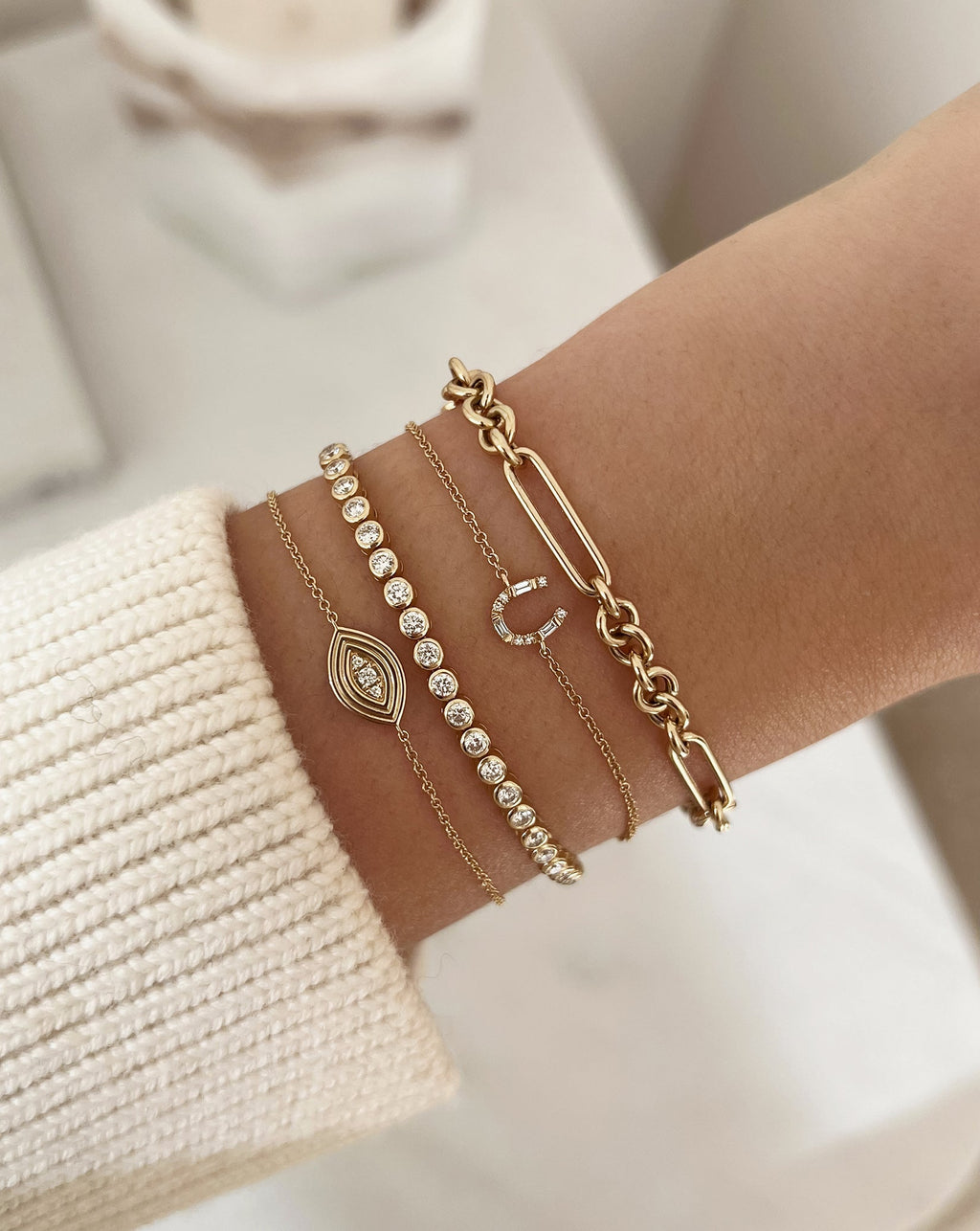 Diamond Evil Eye Bracelet