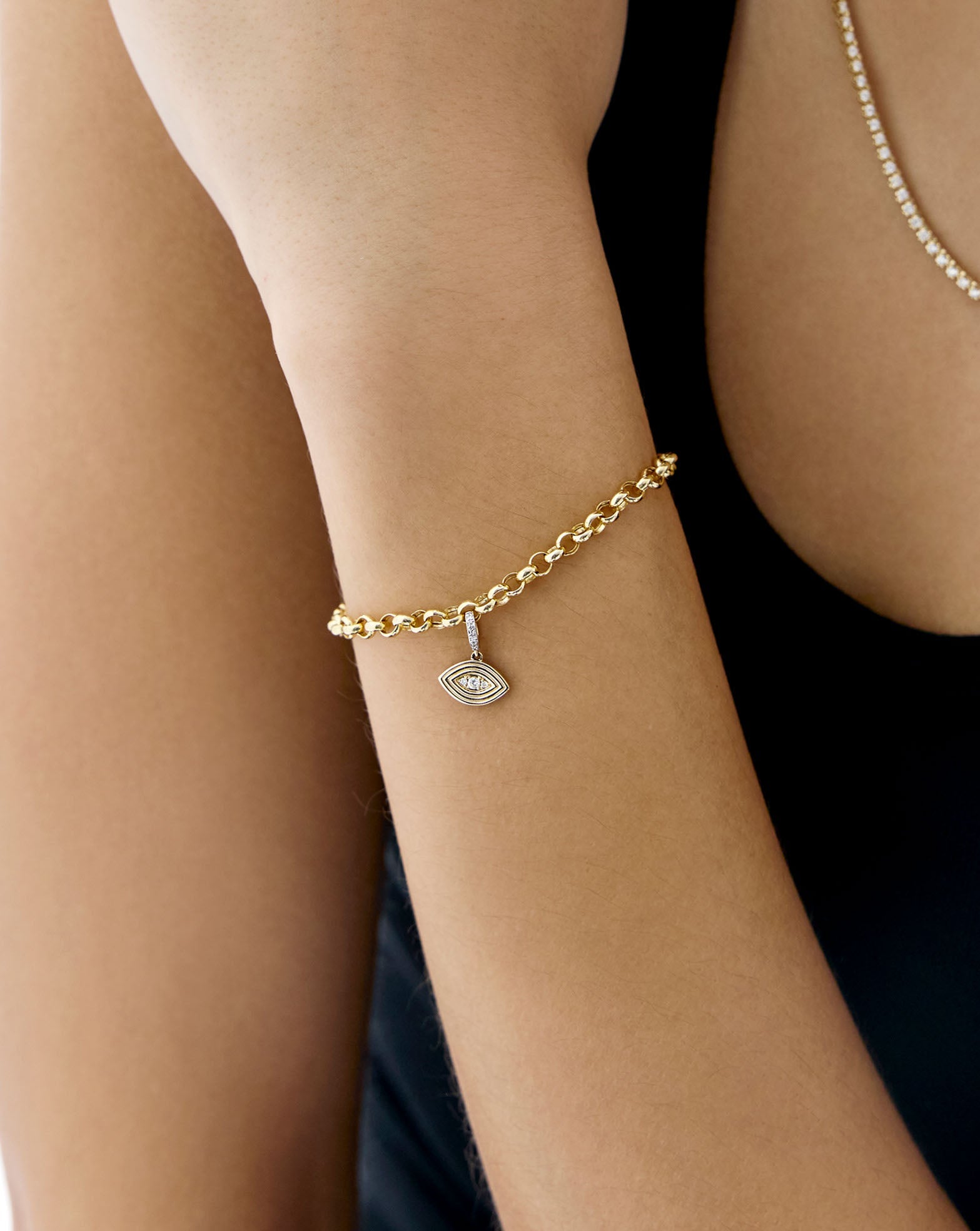 Diamond Evil Eye Charm