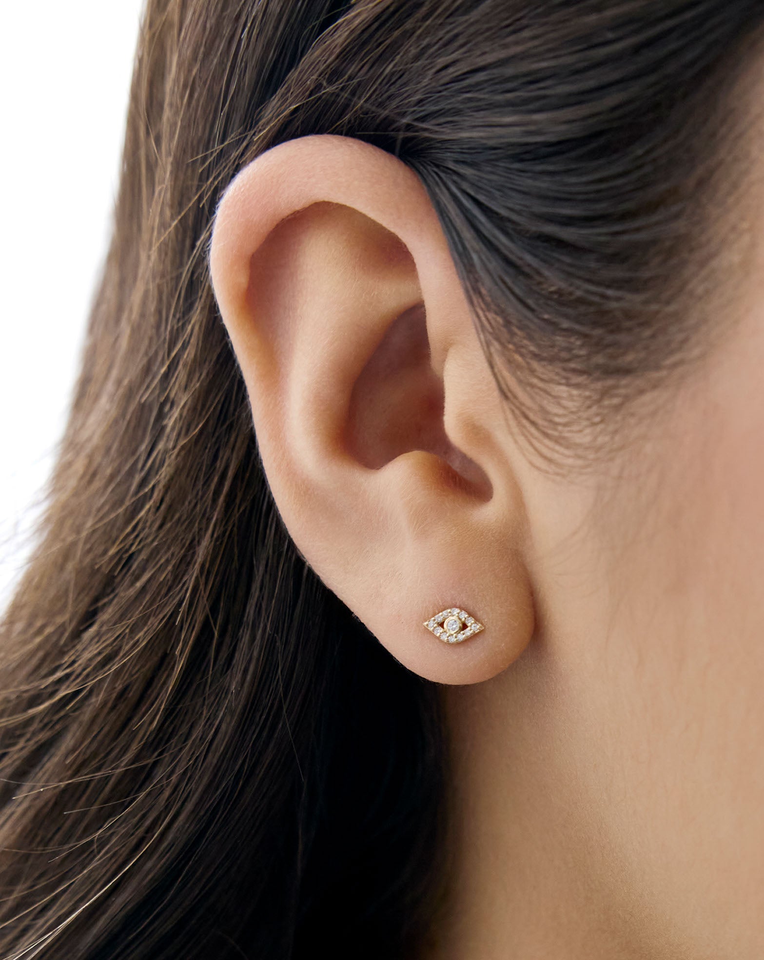 Pavé Diamond Evil Eye Studs
