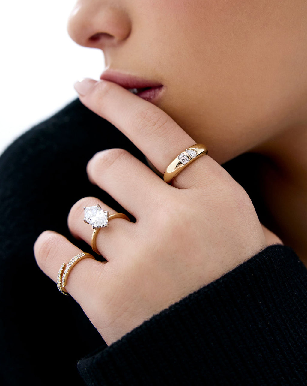 Lab Diamond Duo Ring