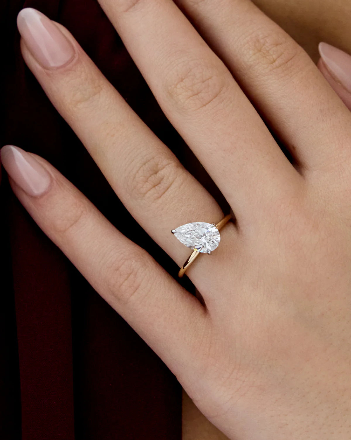 5.19 Emerald & Pear Lab Diamond in Whisper Thin® Duet