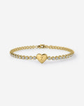 Engravable Heart Lab Diamond Tennis Bracelet