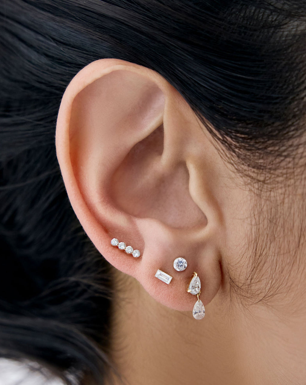 Lab Diamond Row Flatback