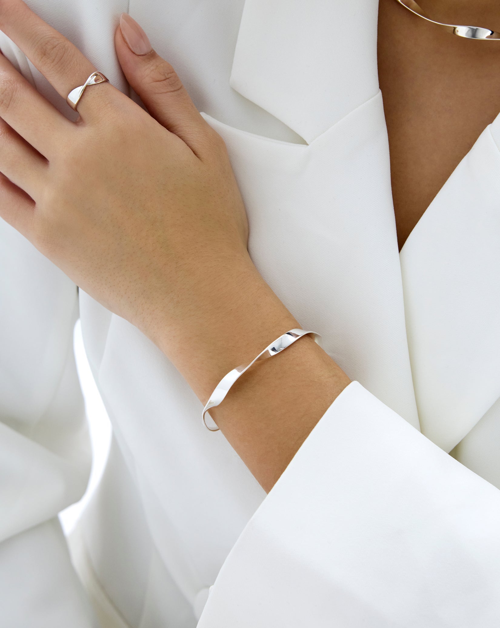Silver Twist Cuff