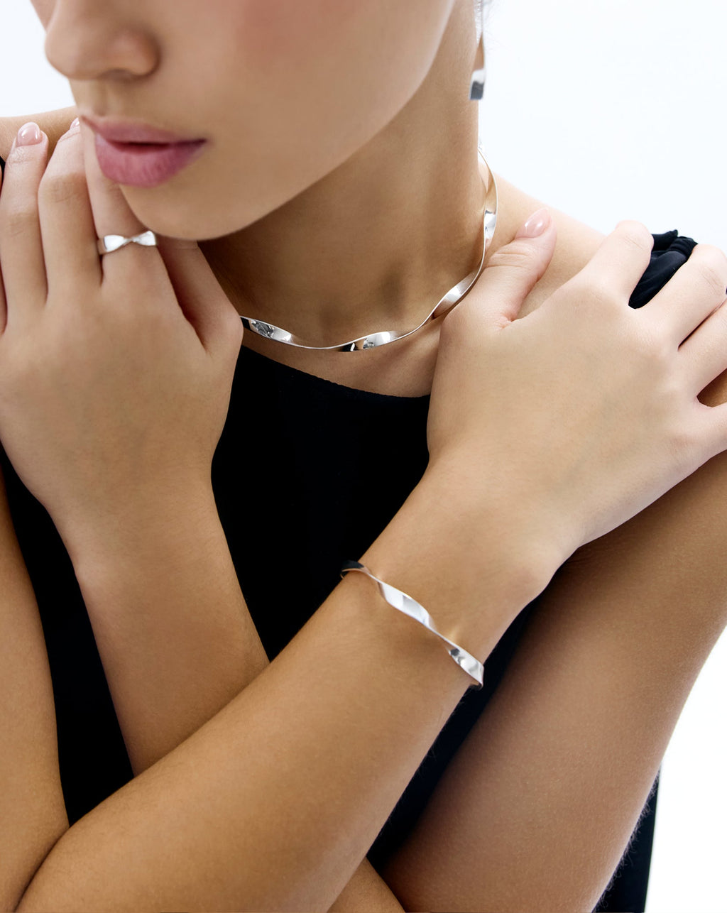 Silver Twist Cuff