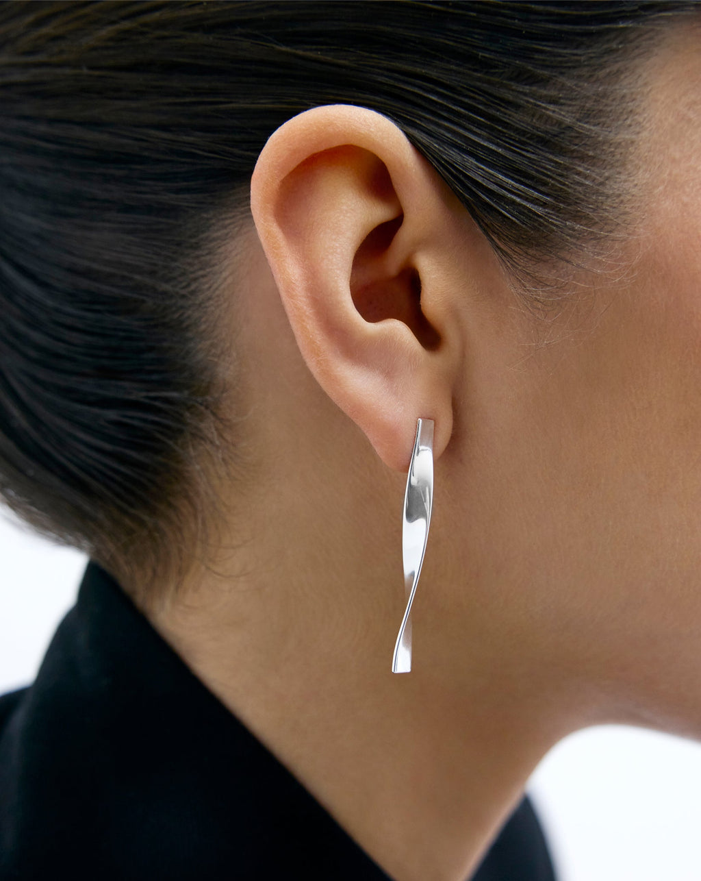 Silver Twist Earrings
