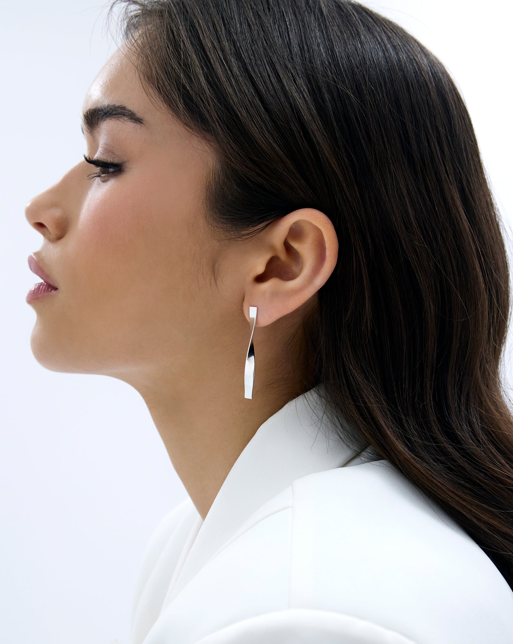 Silver Twist Earrings