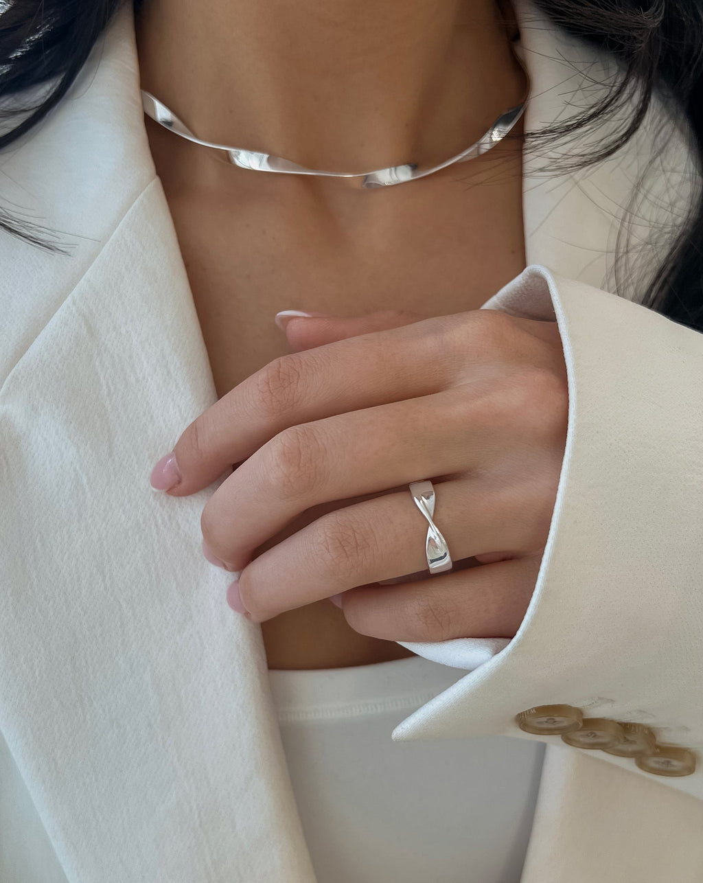 Silver Twist Ring
