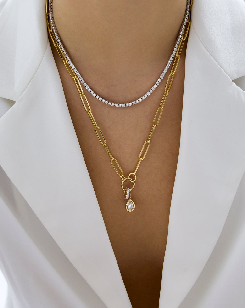 Long Clique Chain Necklace