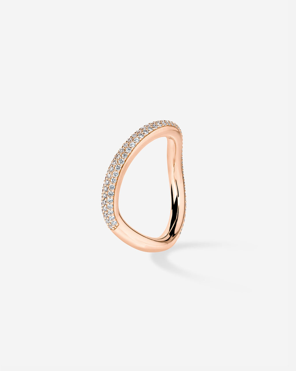 Pavé Wave Wedding Band