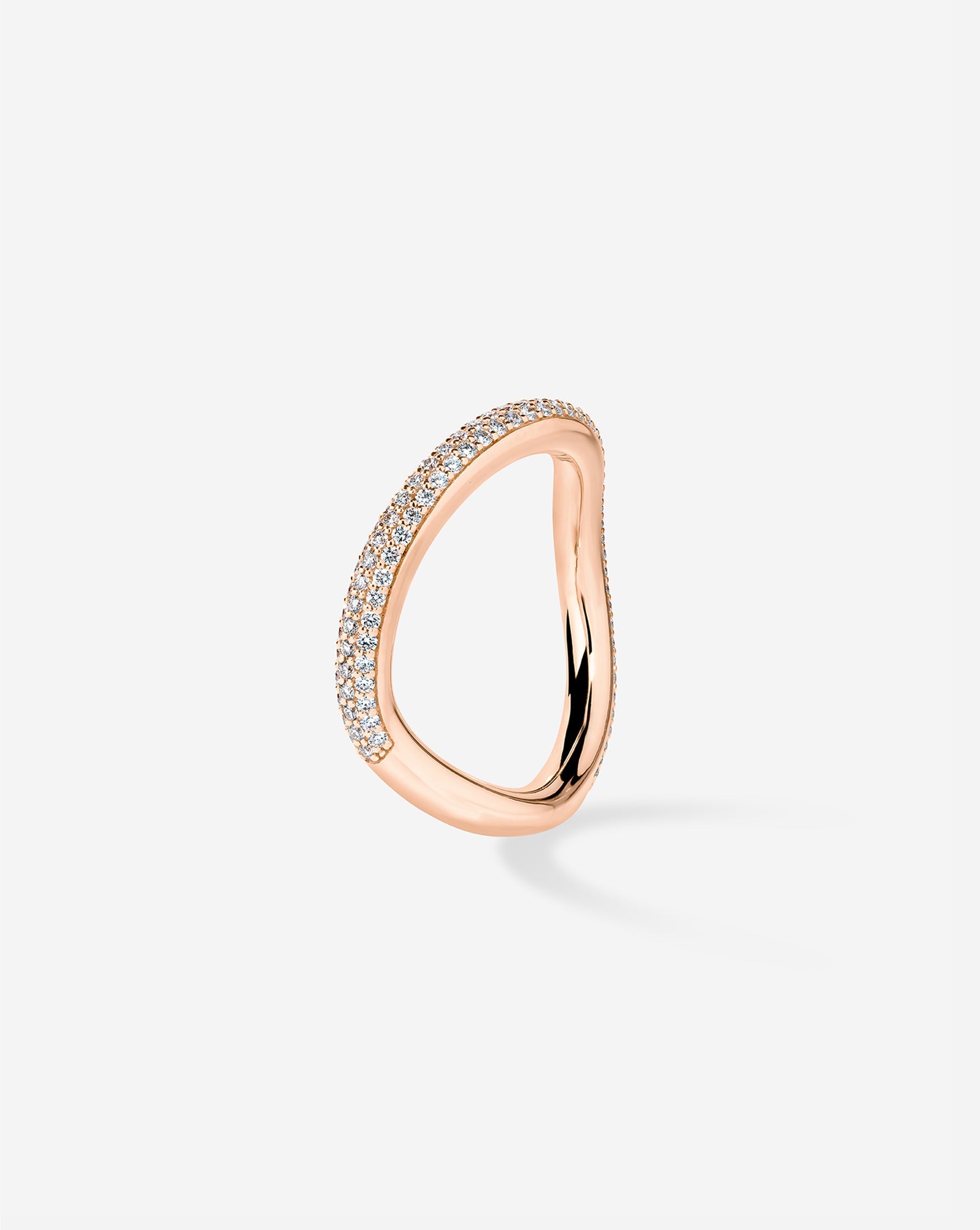Pavé Wave Wedding Band