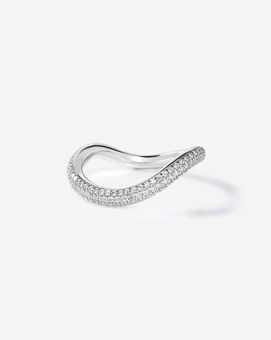 Pavé Wave Wedding Band
