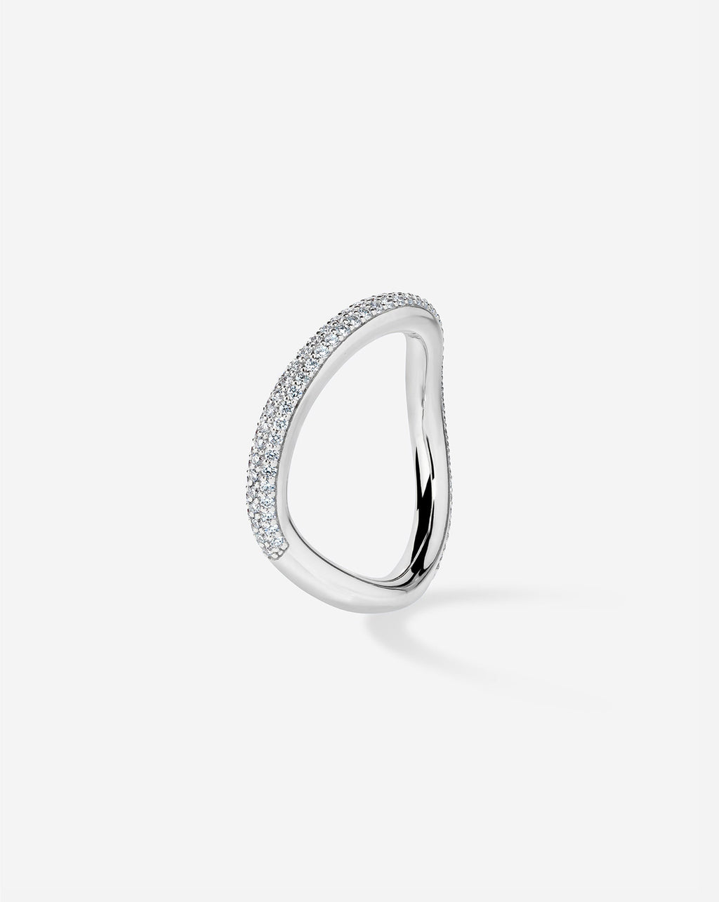 Pavé Wave Wedding Band