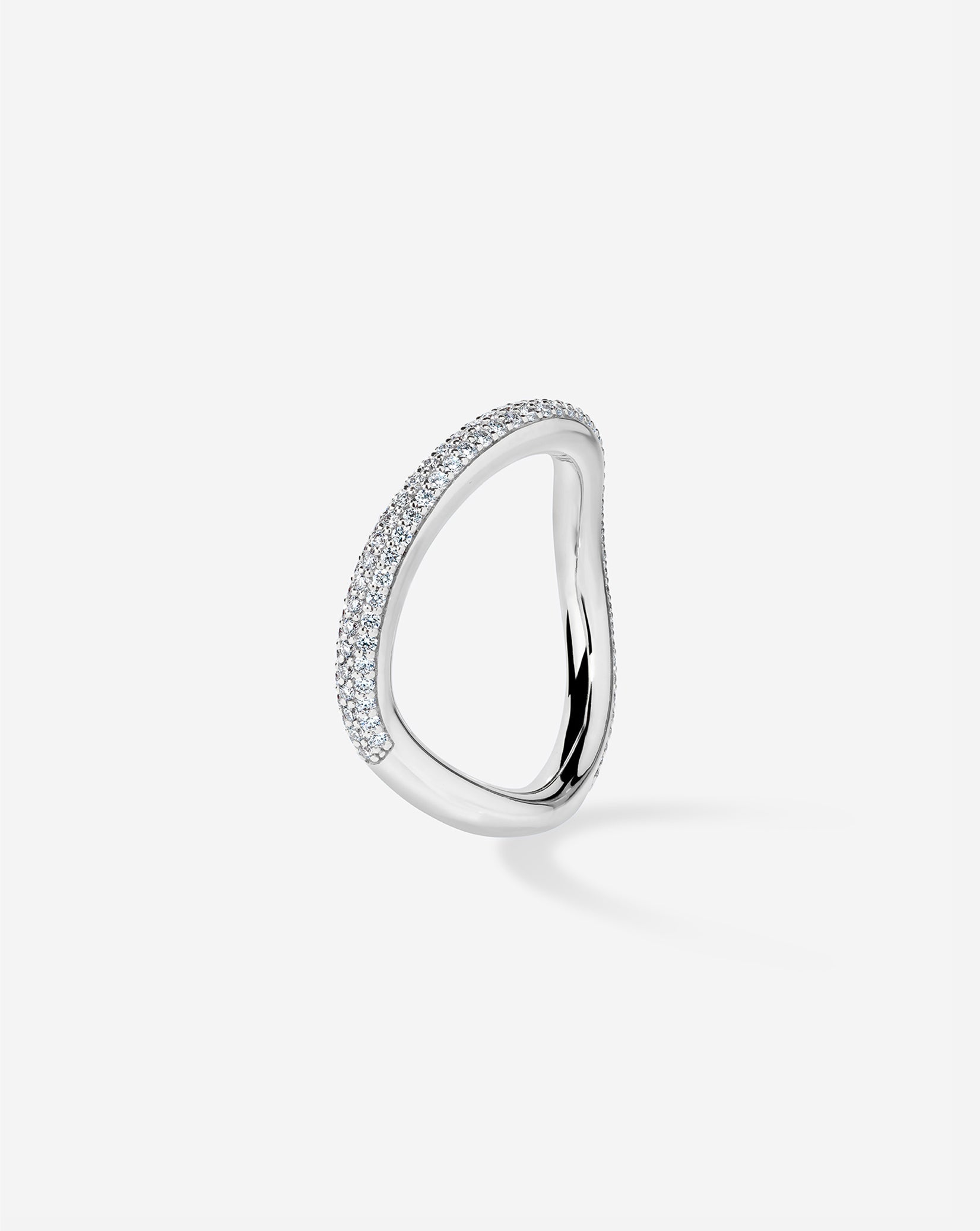 Pavé Wave Wedding Band