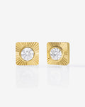 Fluted Lab Diamond Studs