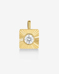 Fluted Lab Diamond Pendant