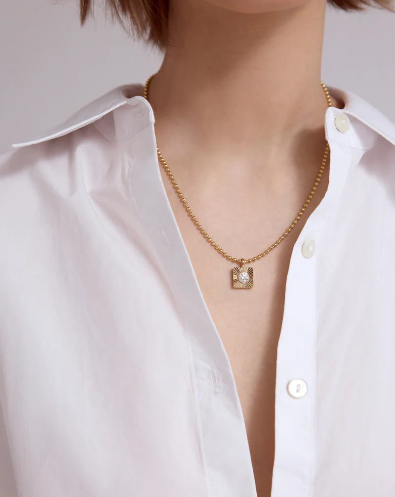 Fluted Lab Diamond Pendant