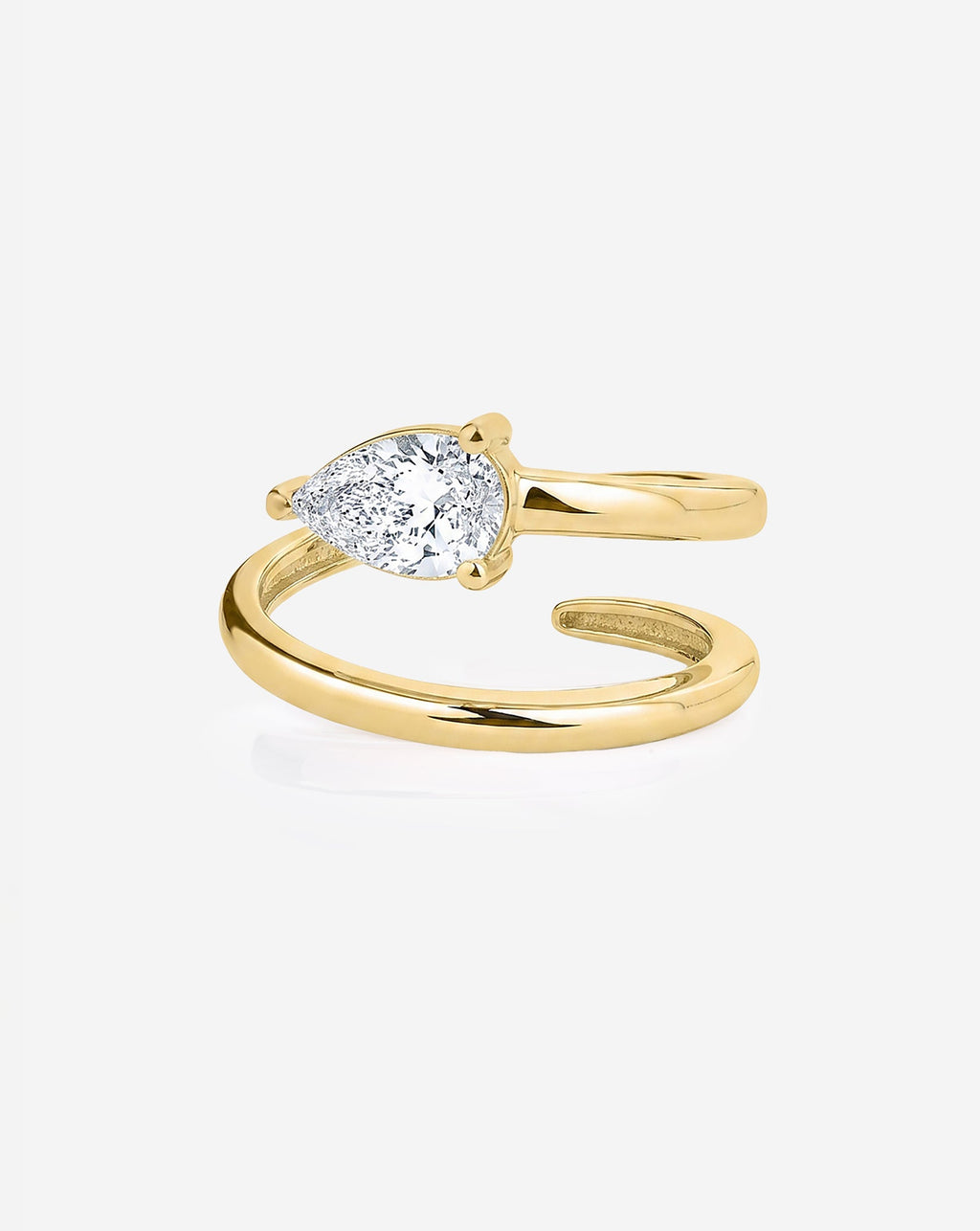 Lab Diamond Double Coil Ring