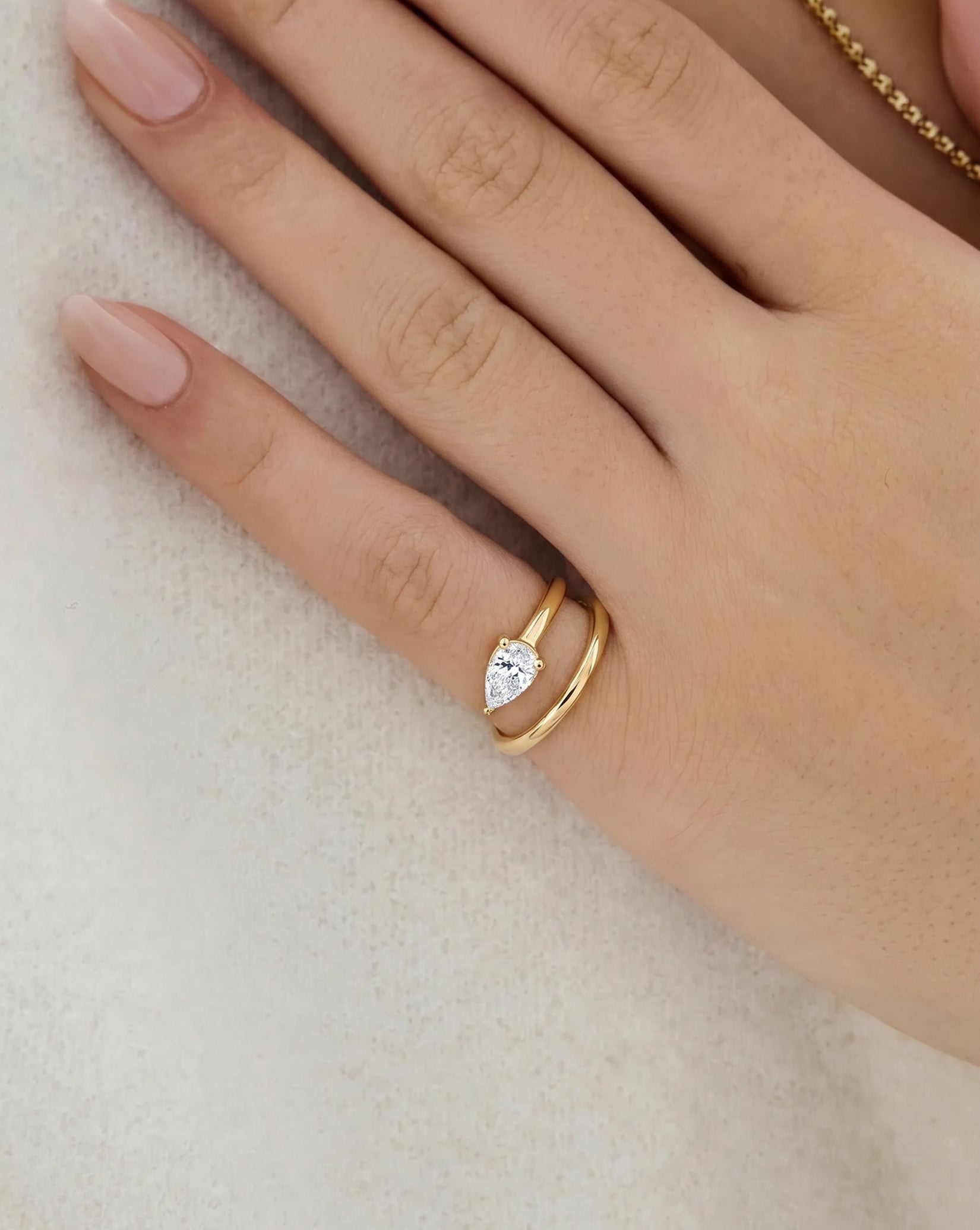 Lab Diamond Double Coil Ring