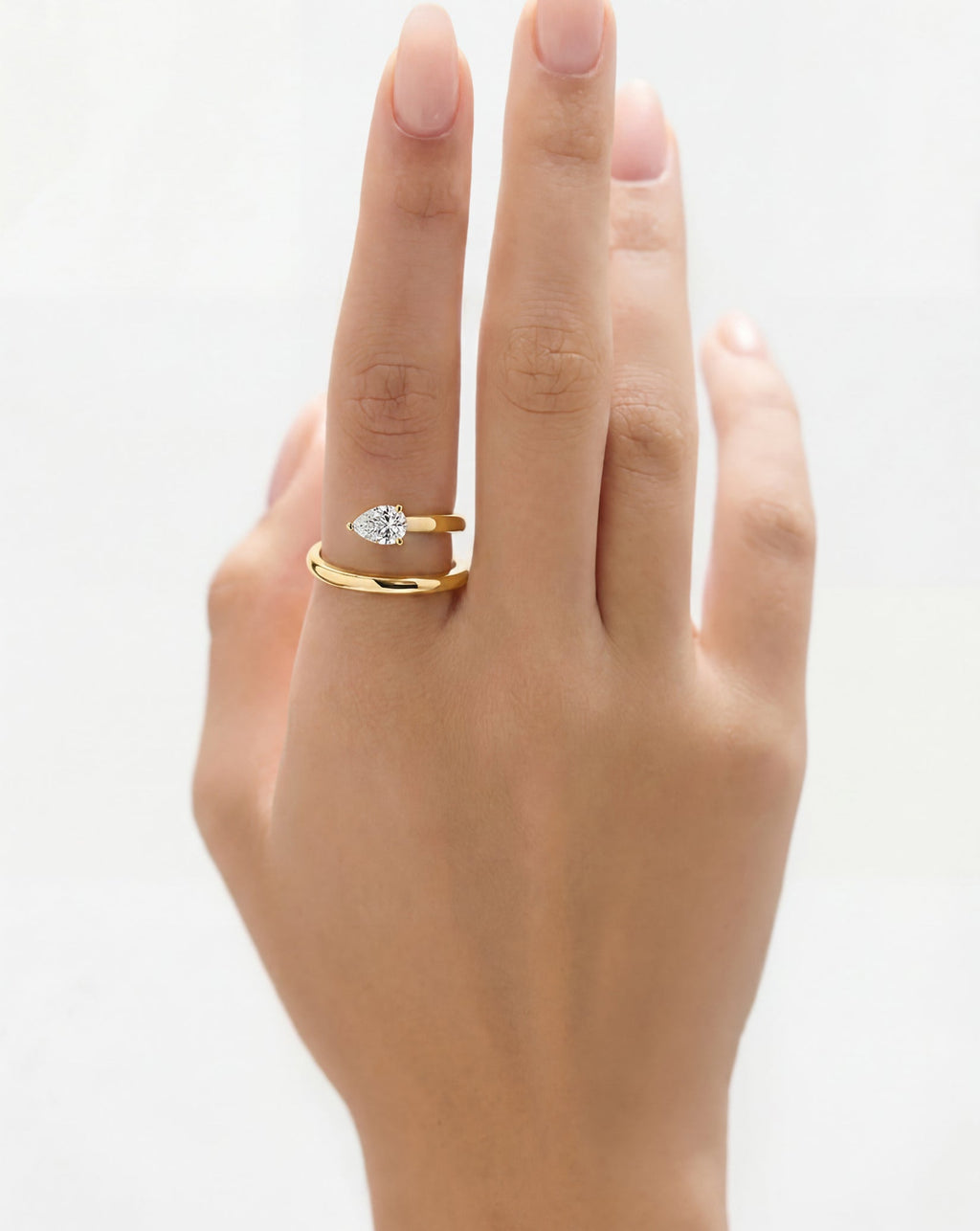 Lab Diamond Double Coil Ring