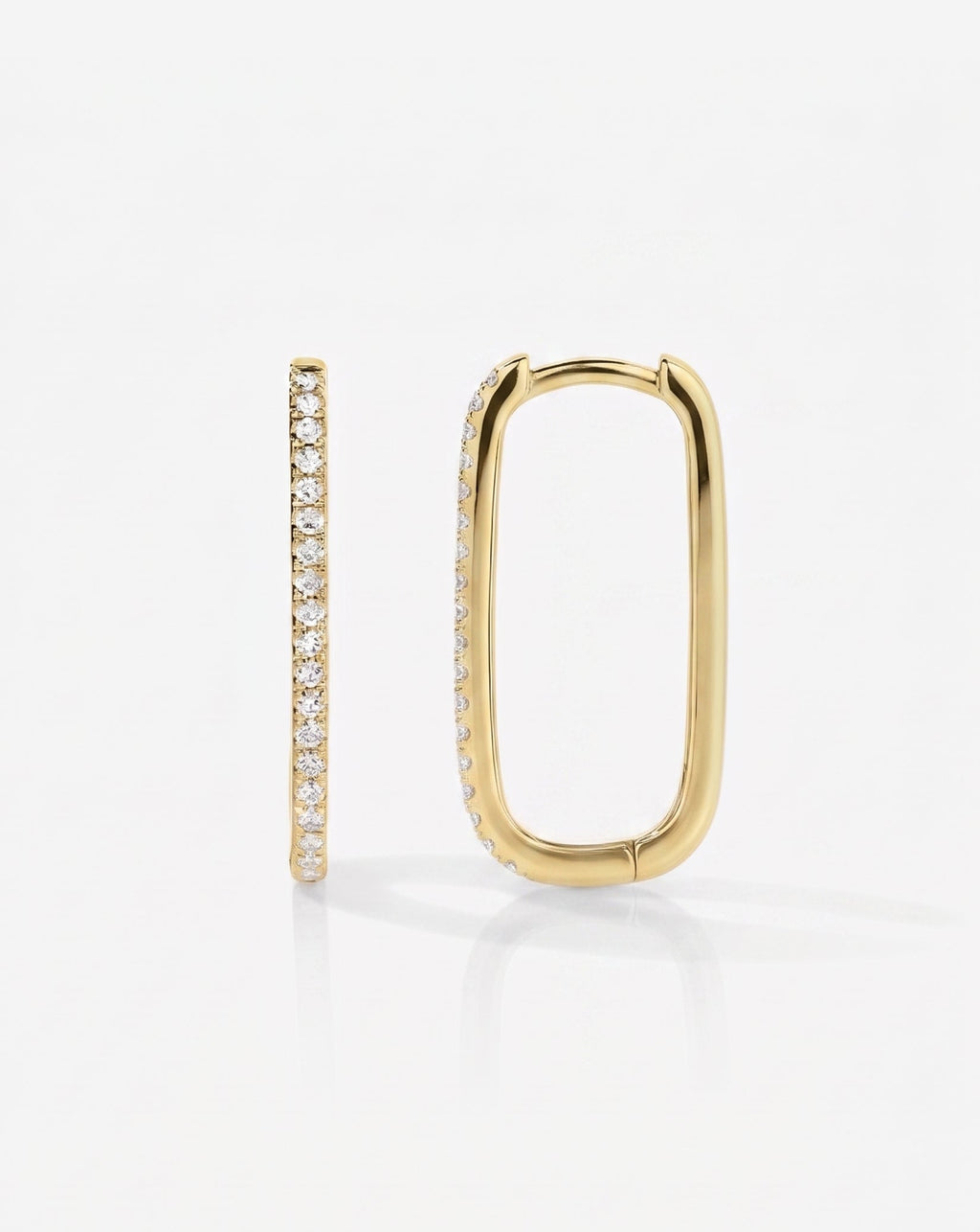 Diamond Rectangle Hoops