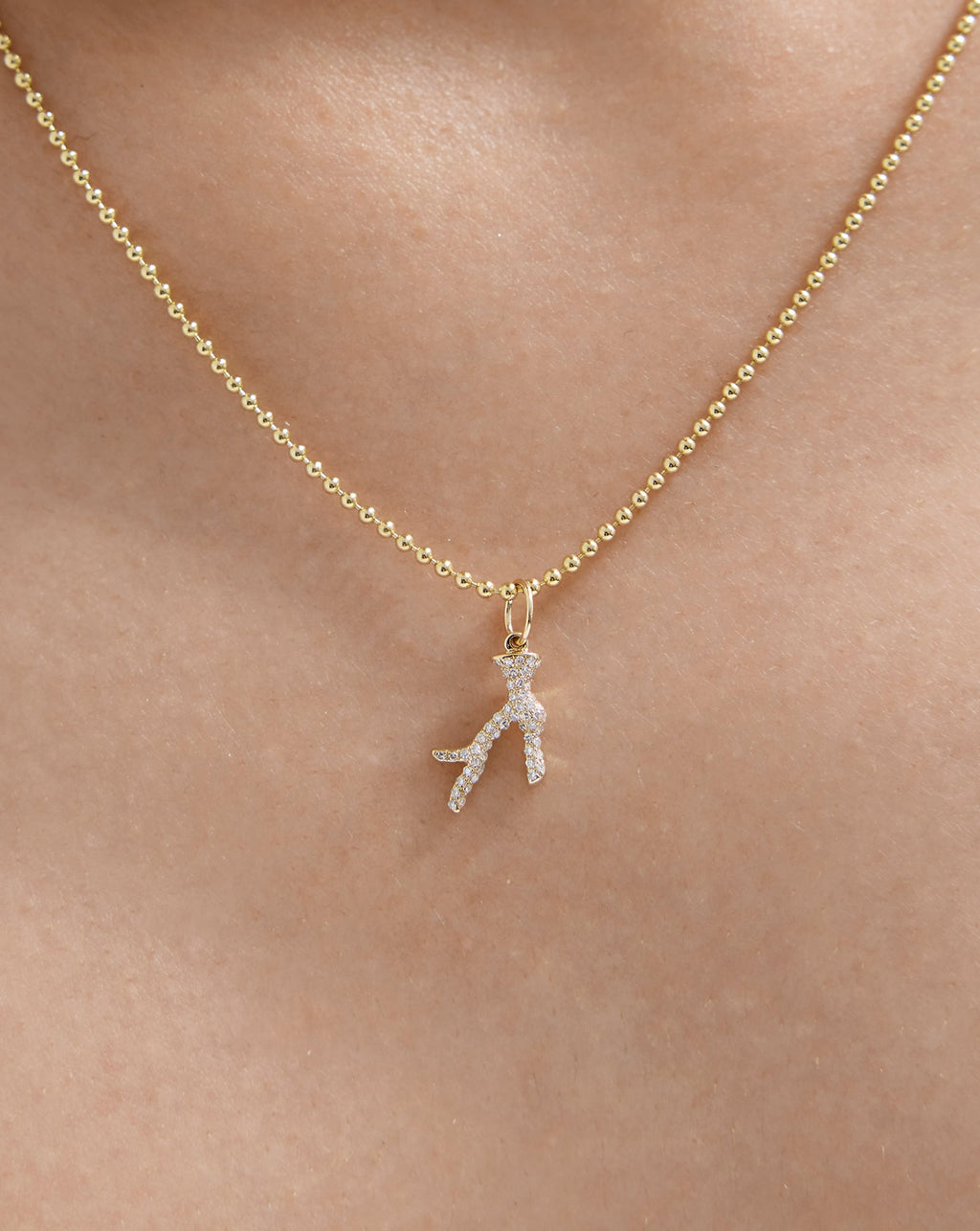 Diamond Coral Charm