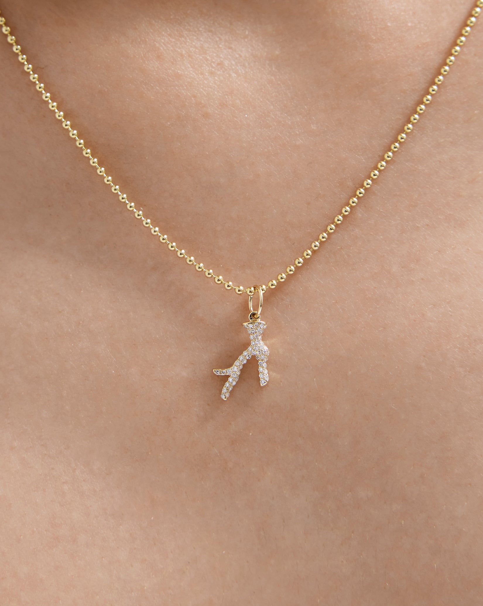 Diamond Coral Charm