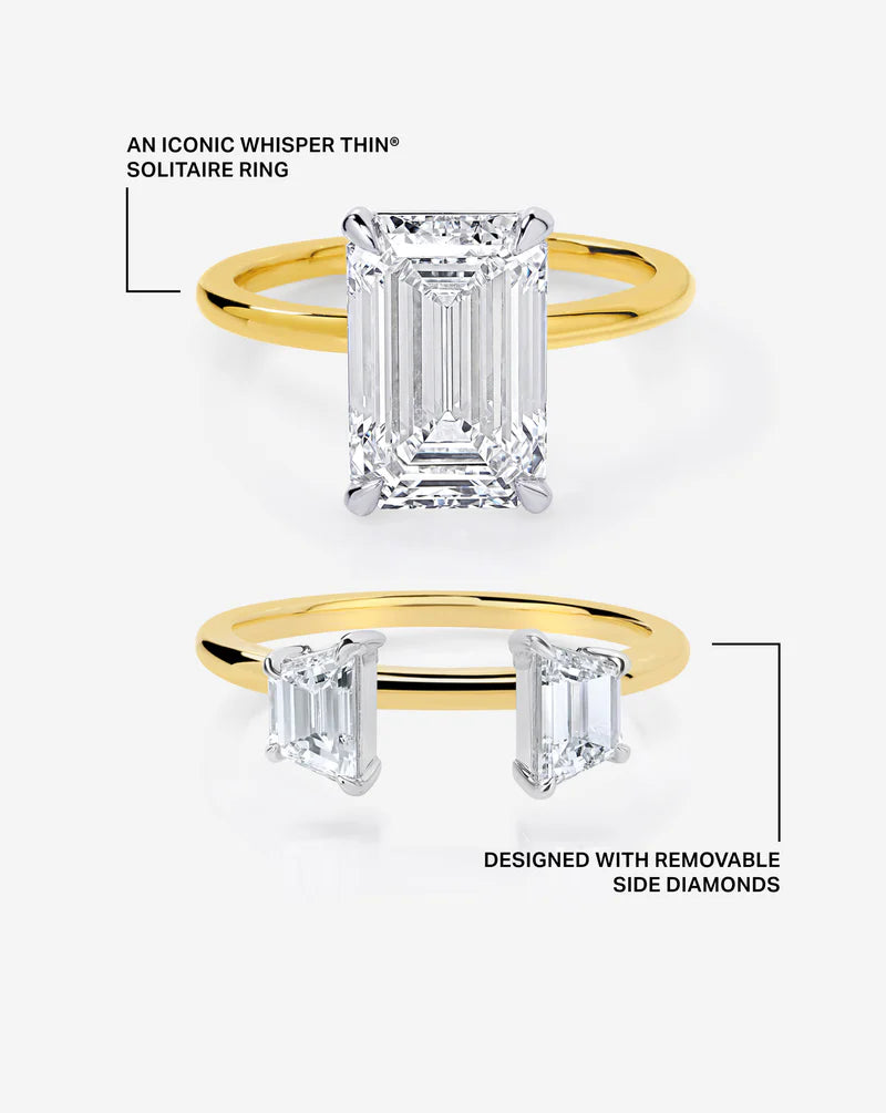 3.72 Emerald Lab Diamond in Whisper Thin® Embrace