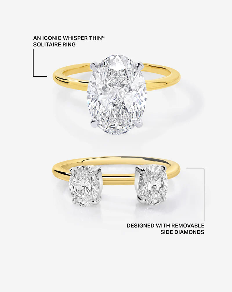 4.06 Oval Lab Diamond in Whisper Thin® Embrace