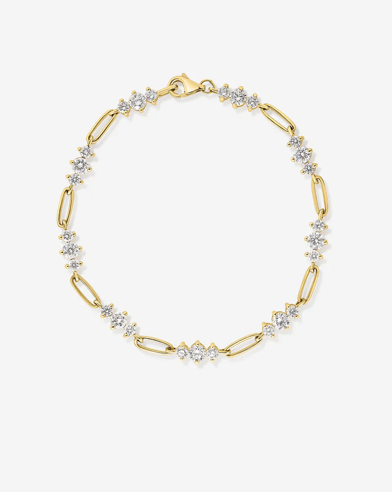 Graduated Lab Diamond Chain Bracelet