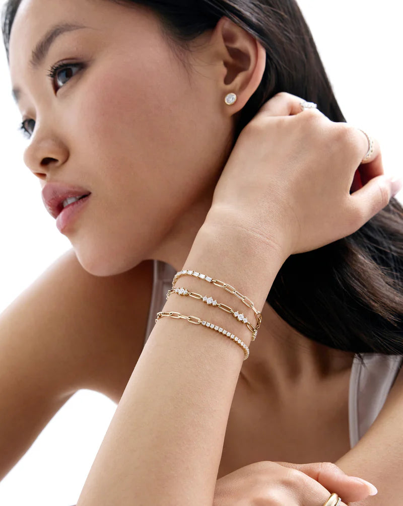 Graduated Lab Diamond Chain Bracelet