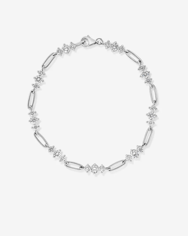 Graduated Lab Diamond Chain Bracelet