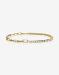 Round Lab Diamond Tennis Chain Bracelet