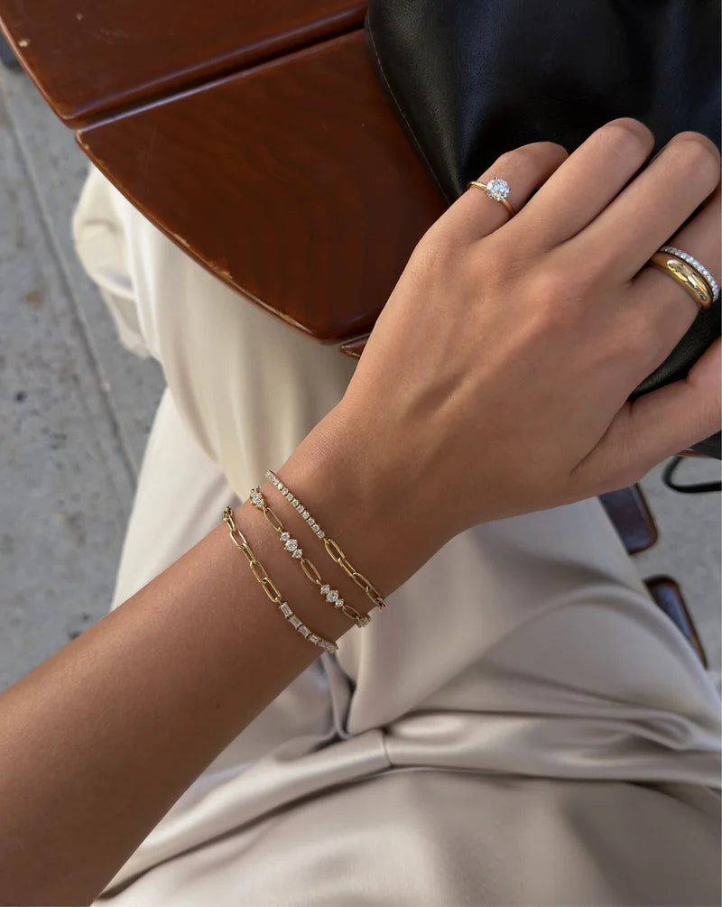 Graduated Lab Diamond Chain Bracelet