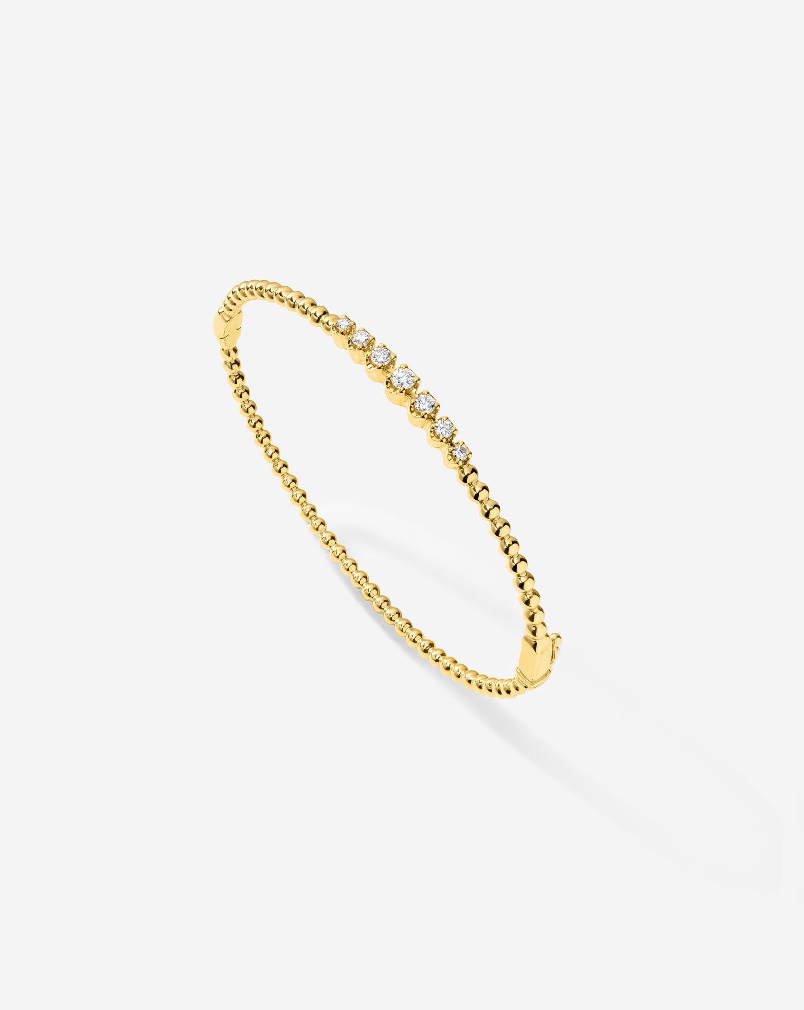 Diamond Cluster Bead Bangle