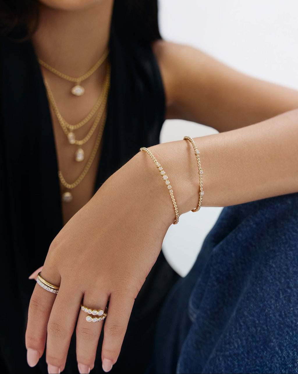 Diamond Bead Bangle