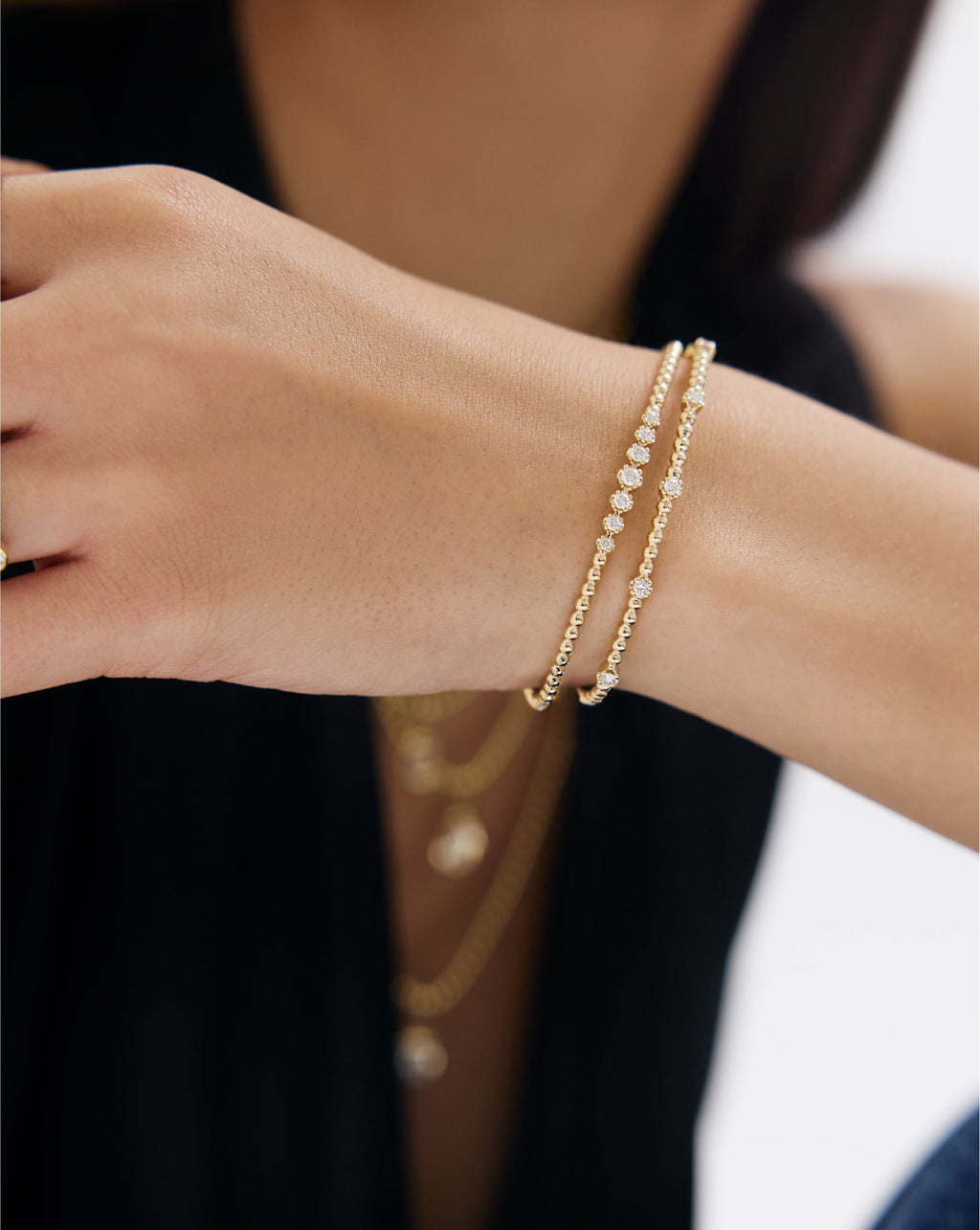 Diamond Bead Bangle