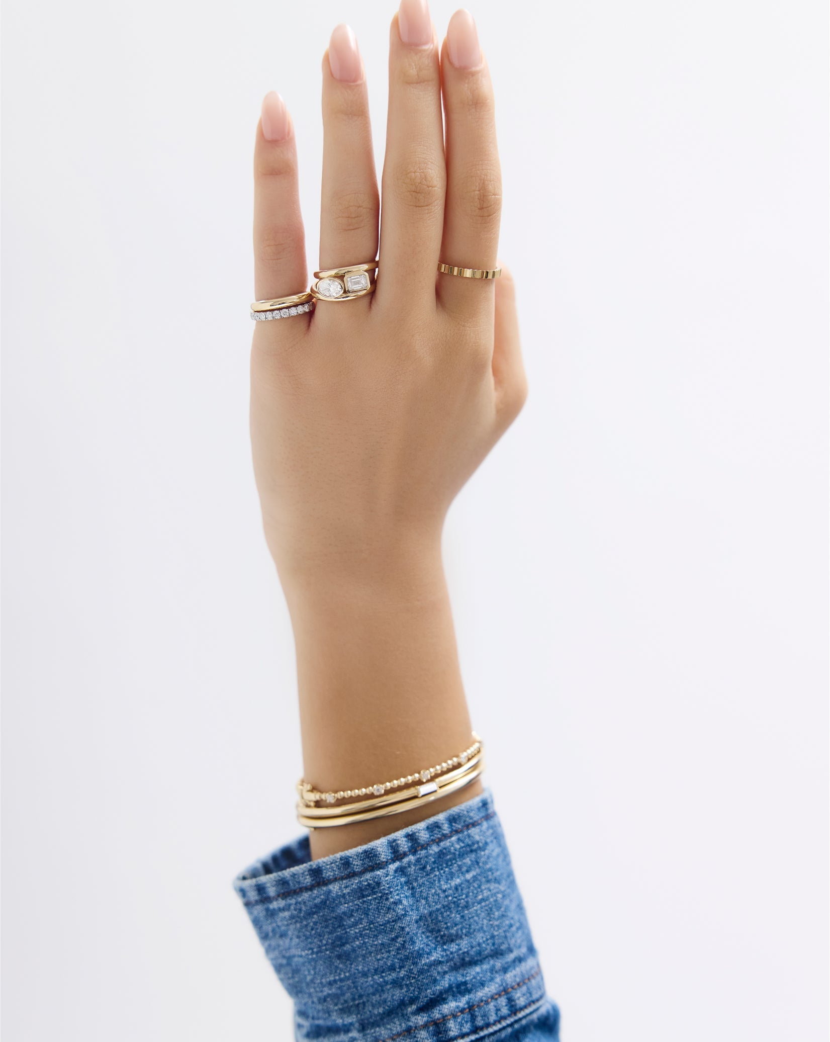 Framed Oval Lab Diamond Ring