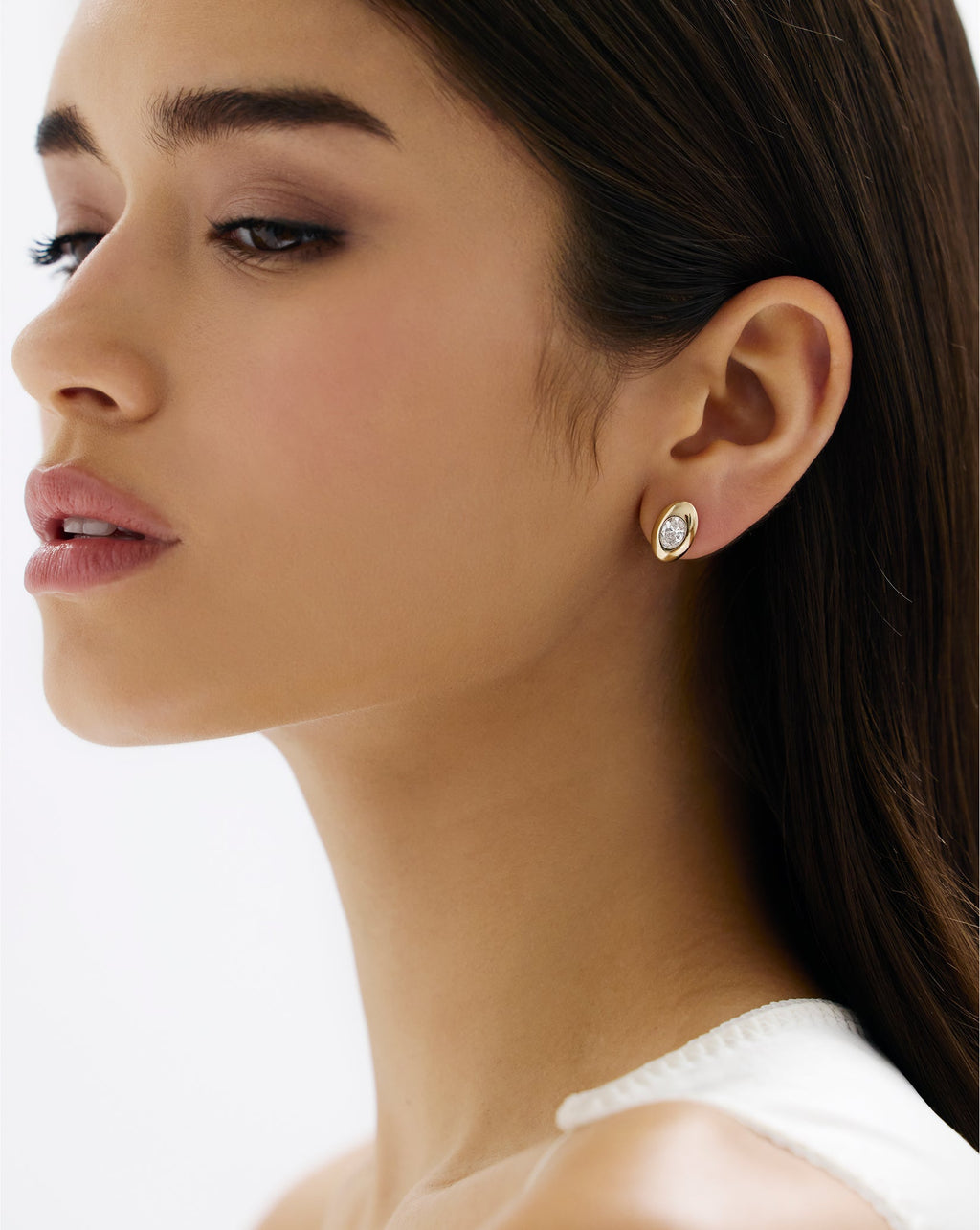 Framed Oval Lab Diamond Studs