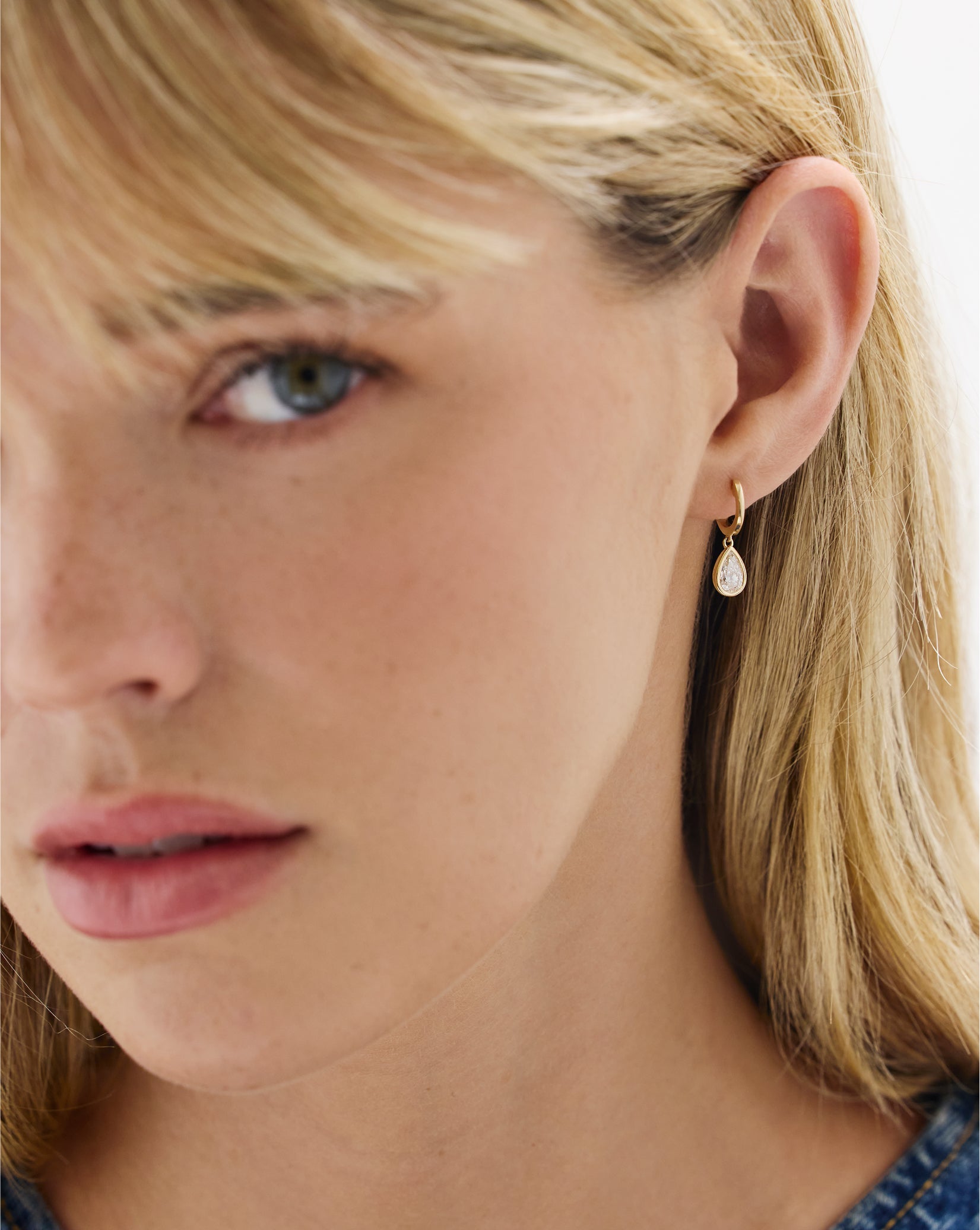 Framed Lab Diamond Drop Earrings