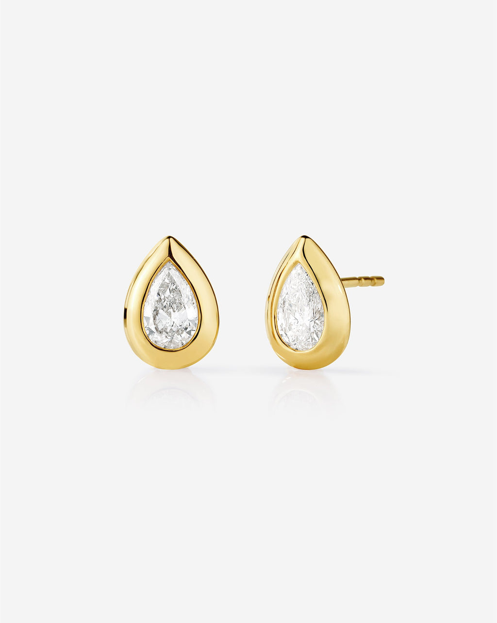 Framed Pear Lab Diamond Studs