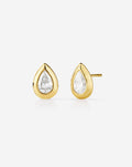 Framed Pear Lab Diamond Studs