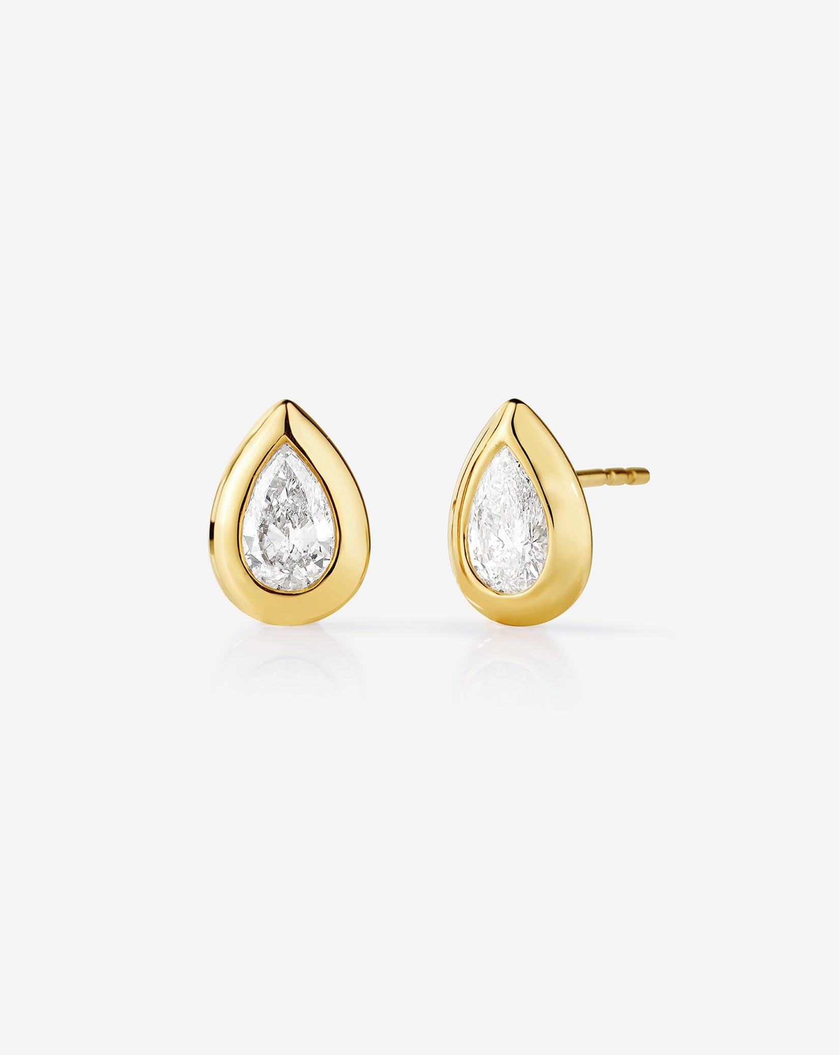 Framed Pear Lab Diamond Studs