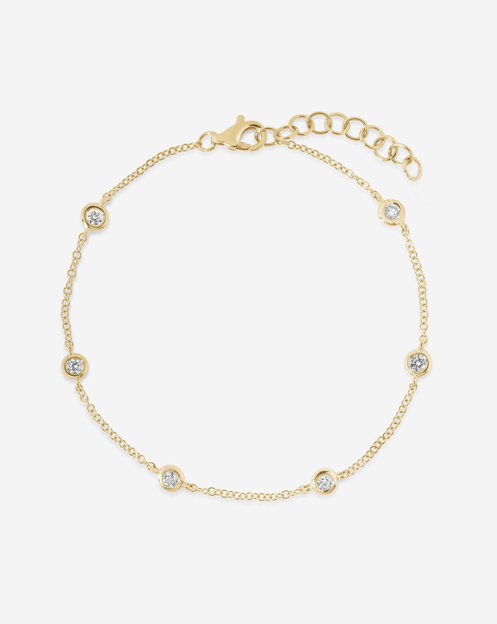 Diamond Bezel Station Bracelet